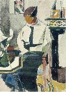 Theo van Doesburg Lena in interieur oil painting artist